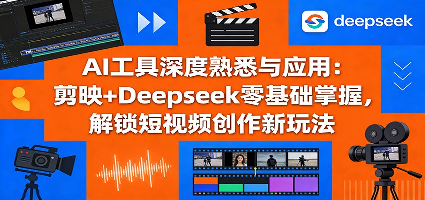AI工具深度熟悉与应用：剪映+Deepseek零基础掌握，解锁短视频创作新玩法-AI学习库