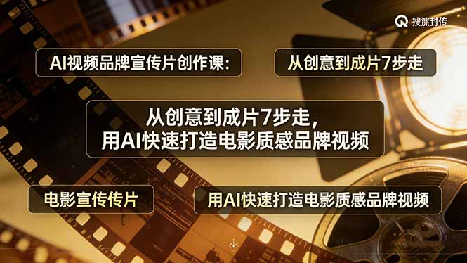 AI视频品牌宣传片创作课：从创意到成片7步走，用AI快速打造电影质感品牌视频-AI学习库