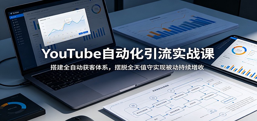 YouTube自动化引流实战课：搭建全自动获客体系，摆脱全天值守实现被动持续增收-AI学习库