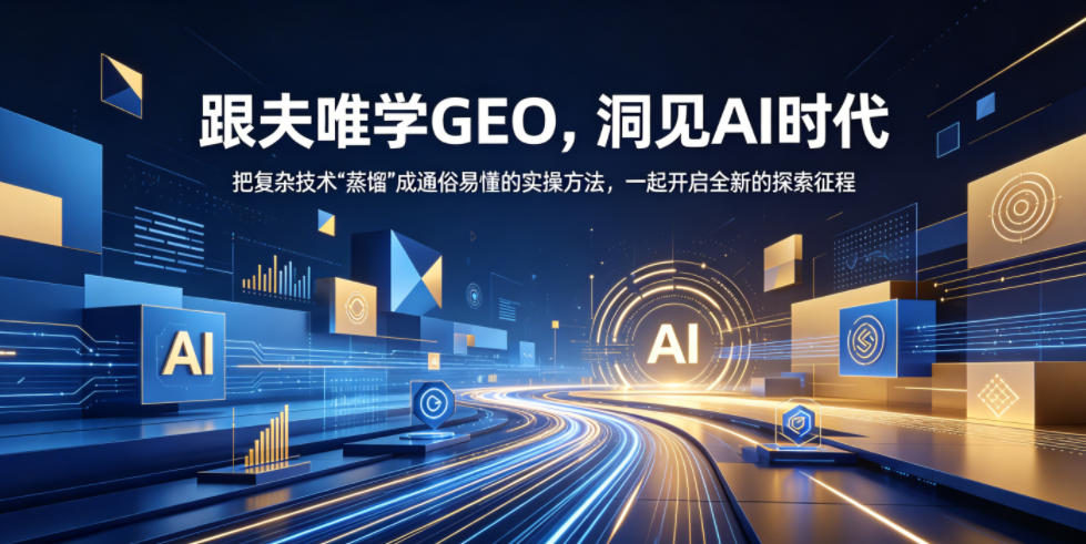 跟夫唯学GEO，洞见AI时代，把复杂技术“蒸馏”成通俗易懂的实操方法，一起开启全新的探索征程-AI学习库