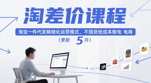 淘差价课程，淘宝一件代发精细化运营模式，不囤货低成本做电商(更新26年6月)-AI学习库