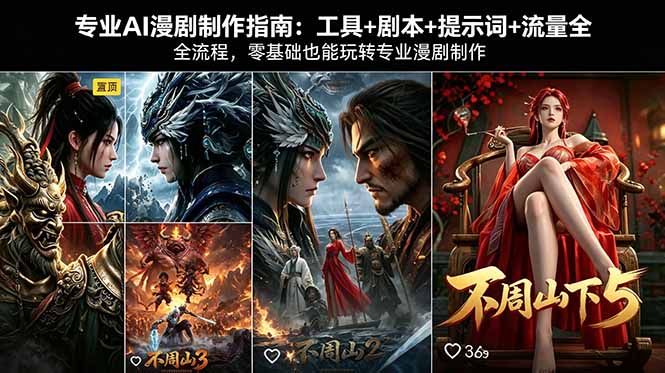 专业AI漫剧制作指南：工具+剧本+提示词+流量全流程，零基础也能玩转专业漫剧制作-AI学习库