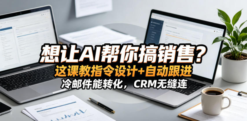 想让AI帮你搞销售？这课教指令设计+自动跟进，冷邮件能转化，CRM无缝连！【原创双语字幕】-AI学习库