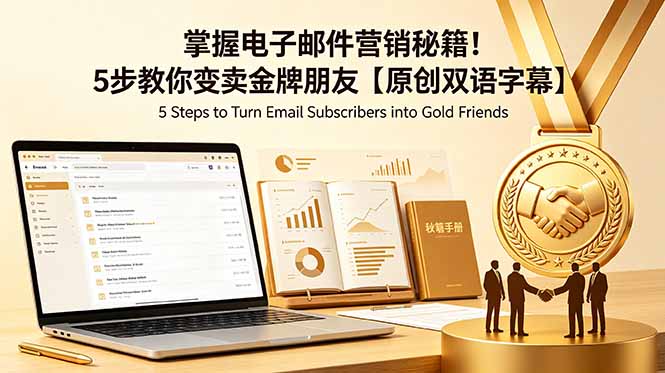 掌握电子邮件营销秘籍！5步教你变卖金牌朋友【原创双语字幕】-AI学习库