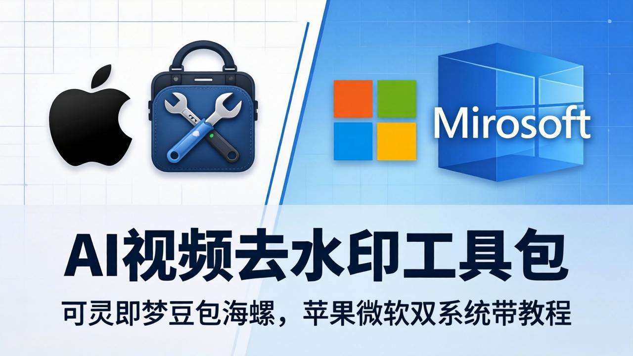 AI视频去水印工具包：可灵即梦豆包海螺，苹果微软双系统带教程-AI学习库
