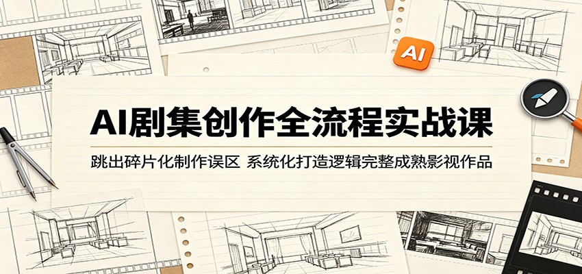 AI剧集创作全流程实战课：跳出碎片化制作误区，系统化打造逻辑完整成熟影视作品-AI学习库