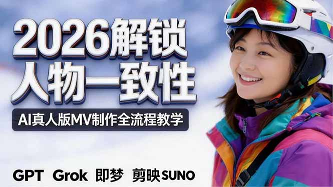 2026独创解锁人物一致性：AI真人版MV制作，不讲空话，不拼概念，全流程实操-AI学习库