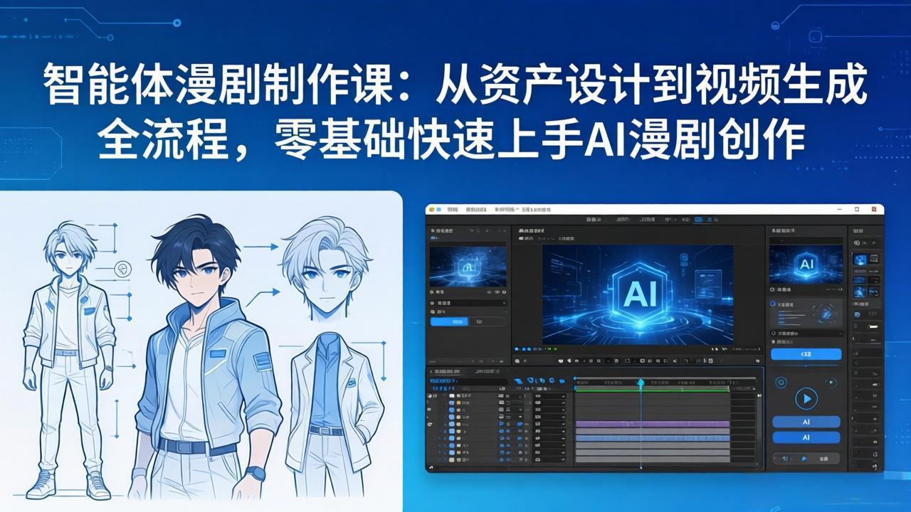 智能体漫剧制作课：从资产设计到视频生成全流程，零基础快速上手AI漫剧创作-AI学习库