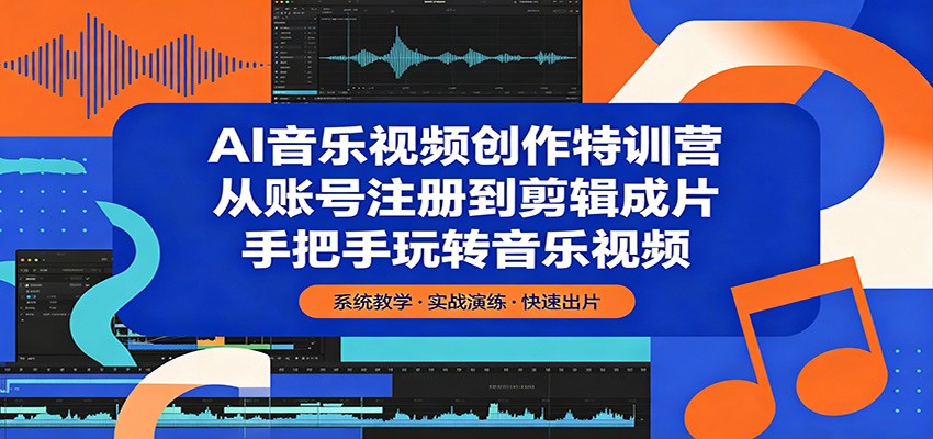 AI音乐视频创作特训营：从账号注册到剪辑成片，手把手玩转音乐视频-AI学习库
