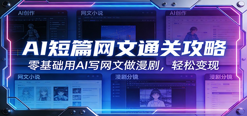 AI短篇网文通关攻略：零基础用AI写网文做漫剧，轻松变现-AI学习库