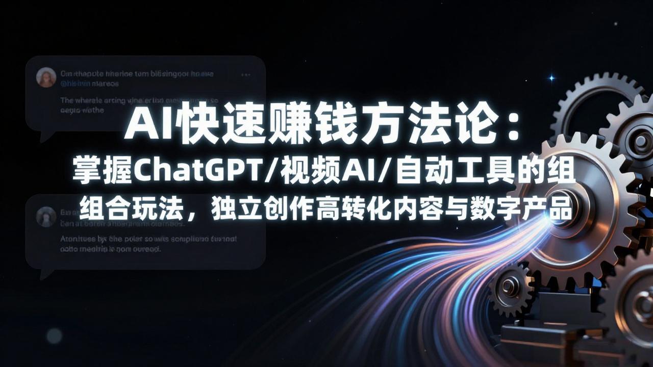 AI快速赚钱方法论：掌握ChatGPT/视频AI/自动化工具的组合玩法，独立创作高转化内容与数字产品-AI学习库