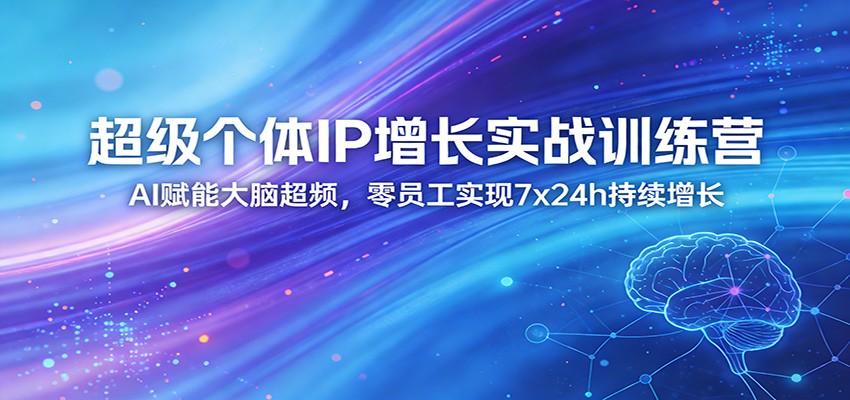 超级个体IP增长实战训练营：AI赋能大脑超频，零员工实现7x24h持续增长(更新)-AI学习库