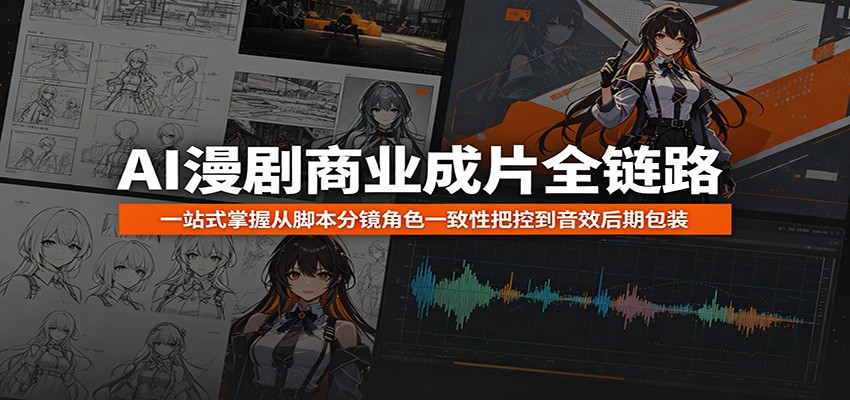 AI漫剧商业成片全链路：一站式掌握从脚本分镜角色一致性把控到音效后期包装-AI学习库
