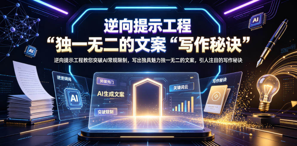 逆向提示工程教您突破AI常规限制，写出独具魅力独一无二的文案，引人注目的写作秘诀【原创双语字幕】-AI学习库