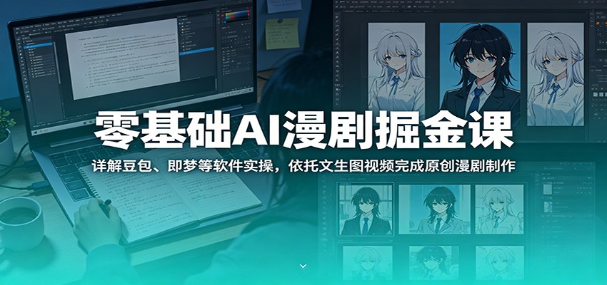 零基础AI漫剧掘金课：详解豆包、即梦等软件实操，依托文生图视频完成原创漫剧制作-AI学习库
