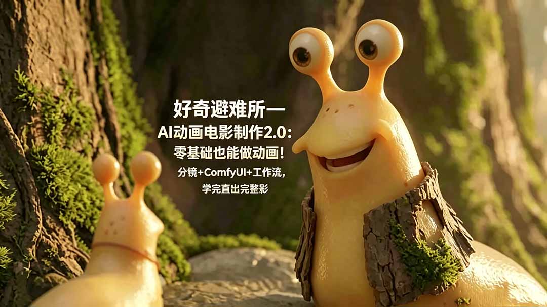 好奇避难所—AI动画电影制作2.0：零基础也能做动画！分镜+ComfyUI+工作流，学完直出完整影片-AI学习库