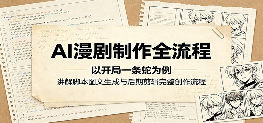 AI漫剧制作全流程：以开局一条蛇为例，讲解脚本图文生成与后期剪辑完整创作流程-AI学习库
