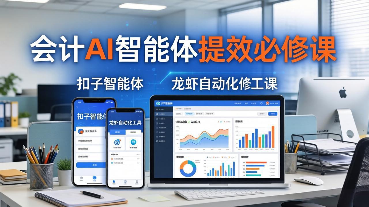财务会计AI智能体提效必修课：扣子智能体+龙虾自动化+报表分析，一站式提升财务工作效率-AI学习库