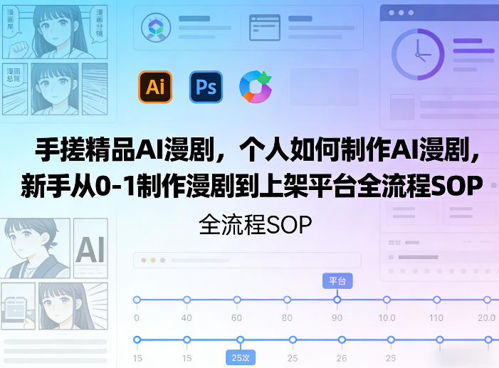 手搓精品AI漫剧，个人如何制作AI漫剧，新手从0-1制作漫剧到上架平台全流程SOP-AI学习库