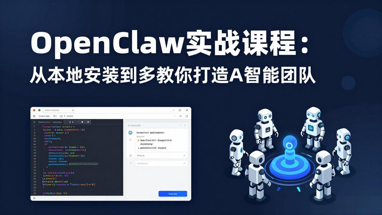 OpenClaw实战课程：从本地安装到多Agent协同，手把手教你打造AI智能团队-AI学习库