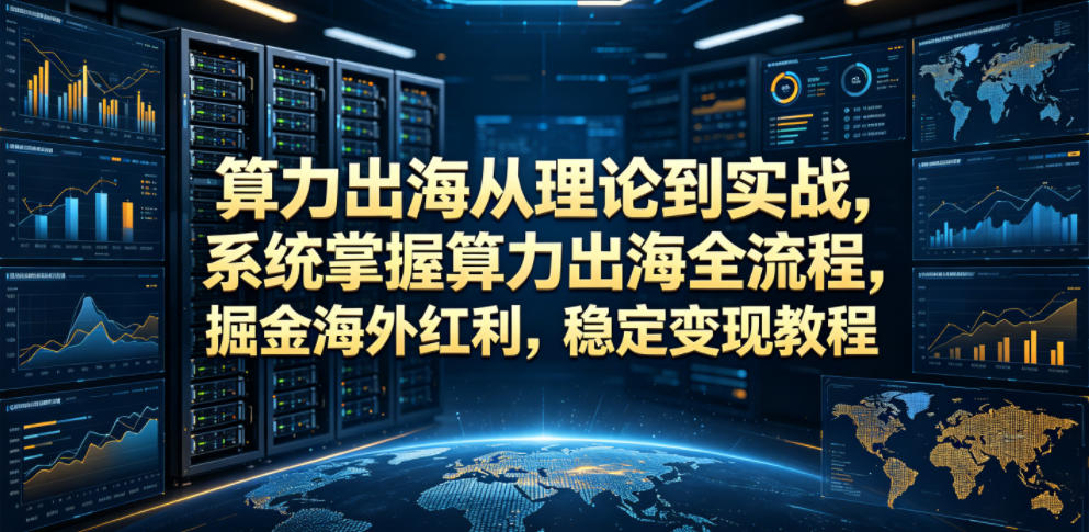 算力出海从理论到实战，系统掌握算力出海全流程，掘金海外红利，稳定变现教程-AI学习库