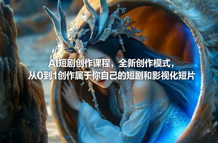 AI短剧创作课程，全新创作模式，从0到1创作属于你自己的短剧和影视化短片-AI学习库
