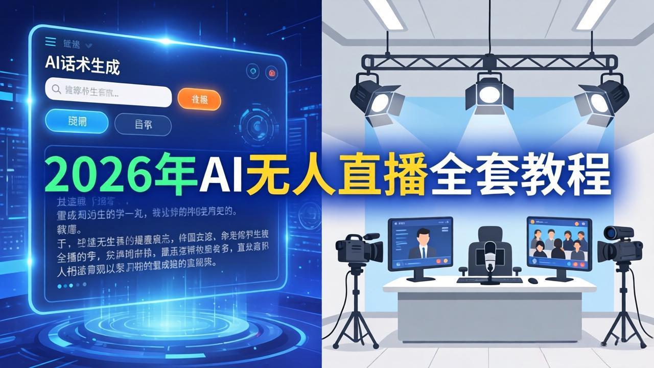 2026年AI无人直播全套教程：OBS安装+软件配置+直播间搭建+话术生成+一键开播实操-AI学习库