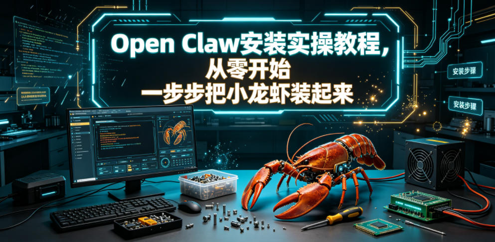 Open Claw安装实操教程，从零开始一步步一步步把小龙虾装起来-AI学习库