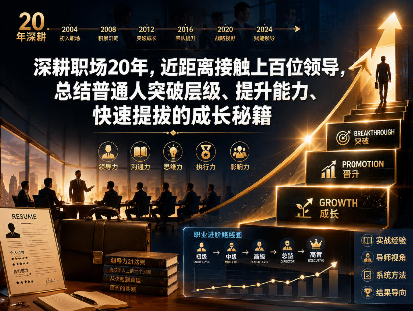 付费文章：深耕职场20年，近距离接触上百位领导，总结普通人突破层级、提升能力、快速提拔的成长秘籍(全网独家干货)-AI学习库