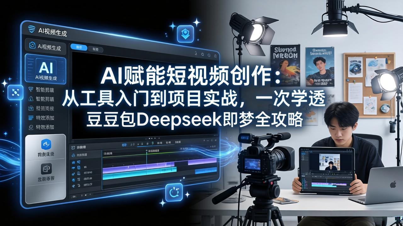 AI赋能短视频创作：从工具入门到项目实战，一次学透豆包Deepseek即梦全攻略-AI学习库