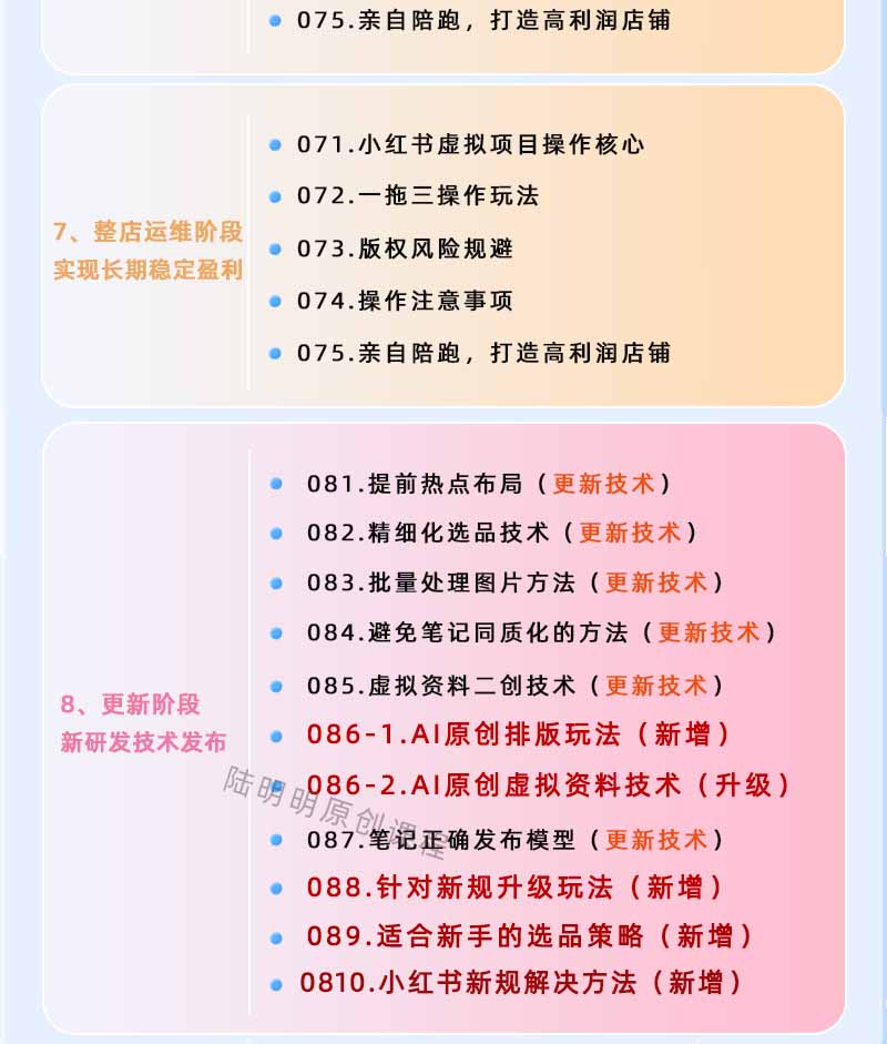 图片[4]-小红书虚拟项目特训班9.0，全面拥抱AI，批量产出原创PPT货源，单品/单店纯利润几万到几十W-AI学习库