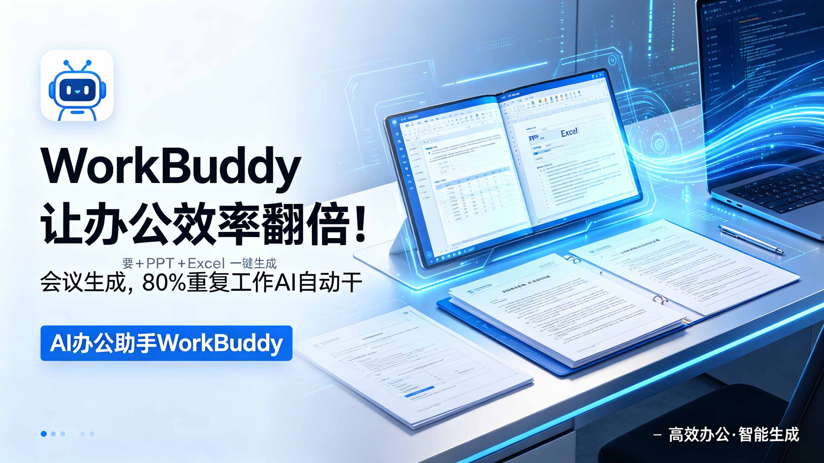 WorkBuddy让办公效率翻倍！会议纪要+PPT+Excel一键生成，80%重复工作AI自动干-AI学习库